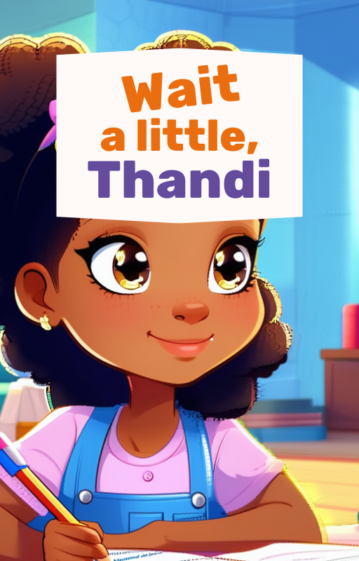 Children's book cover Wait a Little Thandi